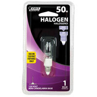 BULB HALOGEN MNI CAND CLR 50W