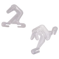 ProSource GB72733-PS Ceiling Track Hook, 1.5 in L, 0.35 in H, PVC, Clear, Wall Mount Mounting