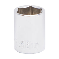 Vulcan MT6499677 Drive Socket, 16 mm Socket, 3/8 in Drive, 6-Point, Chrome Vanadium Steel, Chrome