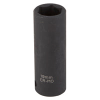 Vulcan MT6580217 Deep Impact Socket, 19 mm Socket, Black Phosphate