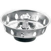 Plumb Pak PP820-25 Basket Strainer with Adjustable Post, 3.3 in Dia, Stainless Steel, For: Most Kitchen Sink Drains