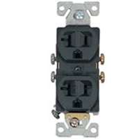 Eaton Wiring Devices 877B-BOX Duplex Receptacle, 2 -Pole, 20 A, 125 V, Side Wiring, Brown