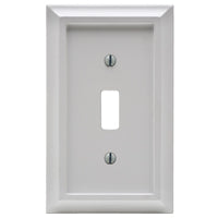 Amerelle 2040TW Wallplate, 1 -Gang, Wood, White