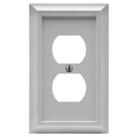 Amerelle Deerfield 2040DW Wallplate, 1 -Gang, Wood, White