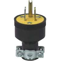 PLUG W/CRD CLMP BLK 15A 125V