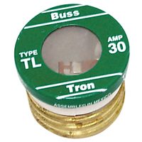 Bussmann TL-30 Plug Fuse, 30 A, 125 V, 10 kA Interrupt, Plastic Body, Low Voltage, Time Delay Fuse