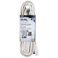 PowerZone Extension Cord, 16 AWG Cable, 1-15P Polarized Plug, 1-15R Polarized Receptacle, 10 ft L, 13 A, 125 V