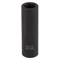 Vulcan MT6580213 Deep Impact Socket, 15 mm Socket, Black Phosphate