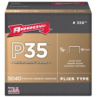 Arrow P35 Series 356 Flat Crown Staple, 3/8 in W Crown, 1/4 in L Leg