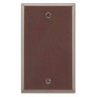 WALLPLATE DECO 1G BLANK BROWN