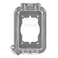 Eaton Wiring Devices WIU-1 Cover, 3-1/4 in L, 4-29/64 in W, Rectangular, Polycarbonate, Gray