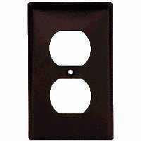 WALLPLATE 1 GANG DPX BRN 1PK