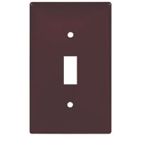 WALL PLATE TOGGLE 1GANG BROWN