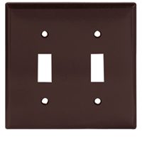 WALL PLATE 2GANG TGL STD BROWN