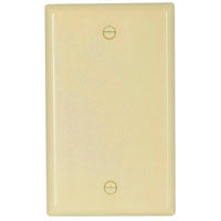 Eaton Cooper Wiring 2129 2129LA Wallplate, 4-1/2 in L, 2-3/4 in W, 0.08 in Thick, 1 -Gang, Thermoset, Light Almond