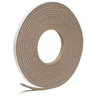 Frost King V443BH Foam Tape, 3/8 in W, 17 ft L, 3/16 in Thick, Vinyl, Brown