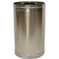 Comfort Flame 18-8DM Chimney Pipe, 12-3/8 in OD, 18 in L, Galvanized Steel