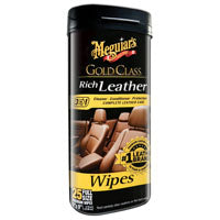 MEGUIAR'S G10900 Leather Wipes, Sweet Herbal, Effective to Remove: Dirt, Grime, 25-Wipes