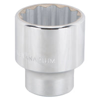 Vulcan MT-SS6052 Drive Socket, 1-5/8 in Socket, 3/4 in Drive, 12-Point, Chrome Vanadium Steel, Chrome