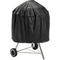 Omaha SPC05-12 Grill Cover, 29 in W, 18 in H, Vinyl, Black