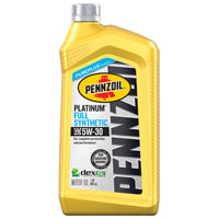 Pennzoil Platinum 550022686/5063684 Motor Oil, 5W-20, 1 qt Bottle