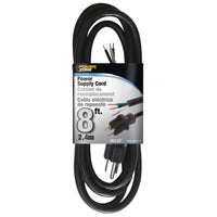 PowerZone OR010608 Power Cord, 8 ft L, 13 A, 125 V, Black