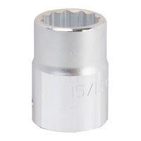 Vulcan MT-SS6030 Drive Socket, 15/16 in Socket, 3/4 in Drive, 12-Point, Chrome Vanadium Steel, Chrome