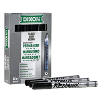 DIXON TICONDEROGA 87170 Marker, Black, 6 in L, Metal Barrel