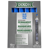 TICONDEROGA 87180 Marker, Blue, 6 in L, Metal Barrel