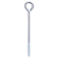 ProSource LR258 Lag Screw Eye, 11.2 mm Thread, Screw Thread, 2 in L Thread, 1-7/16 in Dia Eye, 401 lb Working Load, Zinc