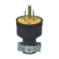 Eaton Wiring Devices BP1709 Electrical Plug, 2 -Pole, 15 A, 125 V, Slot, NEMA: NEMA 5-15, Black