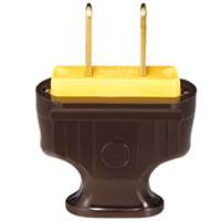 Eaton Wiring Devices BP1912B-SP-L Electrical Plug, 2 -Pole, 15 A, 125 V, NEMA: NEMA 1-15, Brown