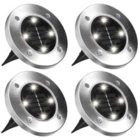 EMSON 1998 Disk Light, 4-Lamp, LED Lamp, Stainless Steel Fixture