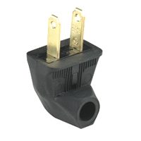 Eaton Wiring Devices BP84BK-SP Electrical Plug, 2 -Pole, 15 A, 125 V, NEMA: NEMA 1-15, Black