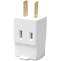 Eaton Wiring Devices BP4400W Outlet Tap, 2 -Pole, 15 A, 125 V, 3 -Outlet, NEMA: NEMA 1-15R, White