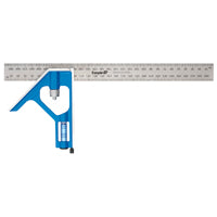 Empire True Blue Series E250 Combination Square, 0.0625 in Graduation, Stainless Steel Blade