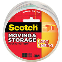 Scotch 3650 Packaging Tape, 54.6 yd L, 1.88 in W, Polypropylene Backing, Clear