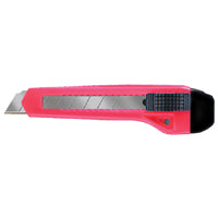 ALLWAY TOOLS K700 Utility Knife, 18 mm L Blade, Steel Blade, Locking Button Handle, Neon Handle