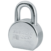 American Lock A702 Padlock, Keyed Different Key, 7/16 in Dia Shackle, 1-1/16 in H Shackle, Boron Steel Shackle, Zinc