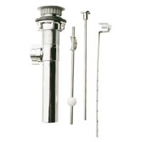 Plumb Pak PP820-70 Lavatory Pop-Up Assembly, 1-1/4 in Connection, Plastic, Chrome