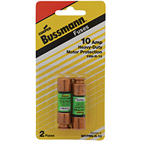 Bussmann BP/FRN-R-10 Fuse, 10 A, 250 V, 20, 200 kA Interrupt, Cartridge, Time Delay Fuse