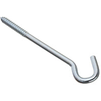 National Hardware 2156BC Series N220-897 Screw Hook, 3/8 in Opening, 8 in L, Steel, Zinc