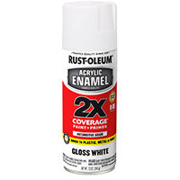 RUST-OLEUM AUTOMOTIVE 271919 Acrylic Enamel, Gloss, White, 12 oz, Can