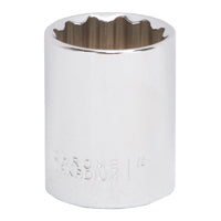 Vulcan MT6518369 Drive Socket, 1 in Socket, 1/2 in Drive, 12-Point, Chrome Vanadium Steel, Chrome