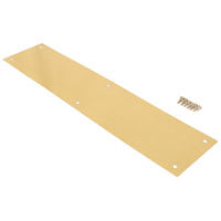 ProSource 32238BBB-PS Push Plate, Aluminum, Brass, 15 in L, 3-1/2 in W, 0.8 mm Thick