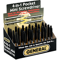 GENERAL 744DB Mini Pocket Screwdriver