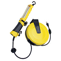 PowerZone ORCRTLLED526 Work Light, 120 Lumens Lumens, 30 ft L Cord, Yellow