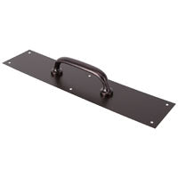 ProSource 32239ORB-PS Door Pull Plate, 3-1/2 in W, 15 in D, 1-5/8 in H, Aluminum, Ornamental Bronze