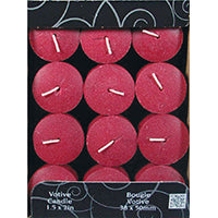 CANDLE-LITE 1276565 Scented Votive Candle, Juicy Black Cherries Fragrance, Burgundy Candle, 10 to 12 hr Burning