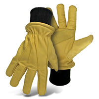 BOSS 4190-XL Driver Gloves, XL, Keystone Thumb, Knit Wrist Cuff, Cow Leather